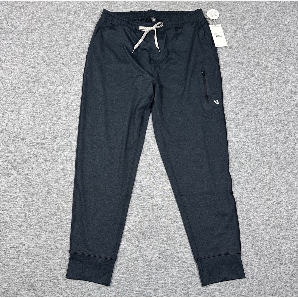 Vuori Sunday Performance Jogger Pants Mens Large Blue Stretch Active Gym NEW